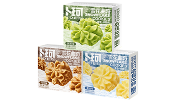 卜珂拉花雪花曲奇饼干100g可可黄油抹茶味儿童零食网红