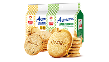 【直播间推荐】盼盼梅尼耶黑芝麻粗粮饼干早餐杂粮健康高纤维